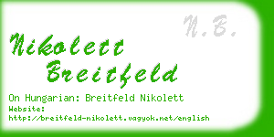 nikolett breitfeld business card